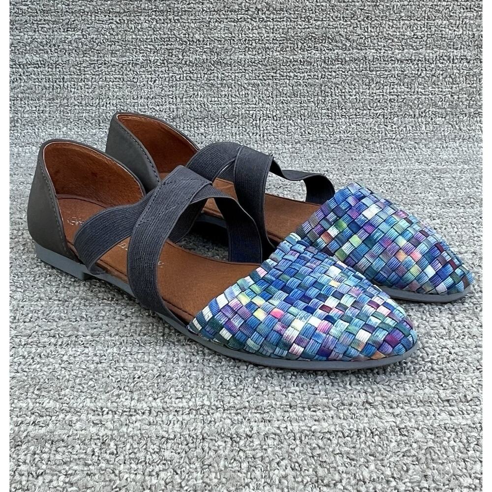 BEWRNIE MEV Clique Flats Multi Blue Camo Flats Women's Size 7.5 US NEW